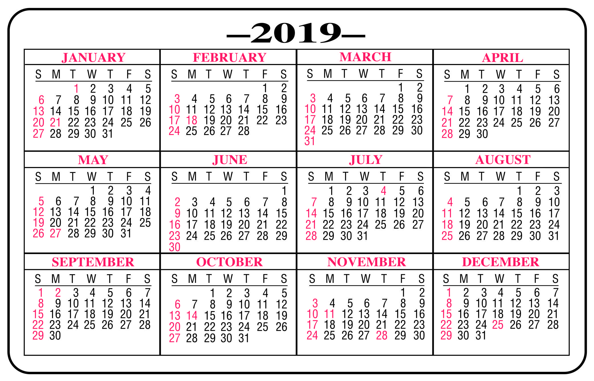 Custom Printed Wallet Calendar Cards - Promotional, Customized, Personalized, Imprinted ...